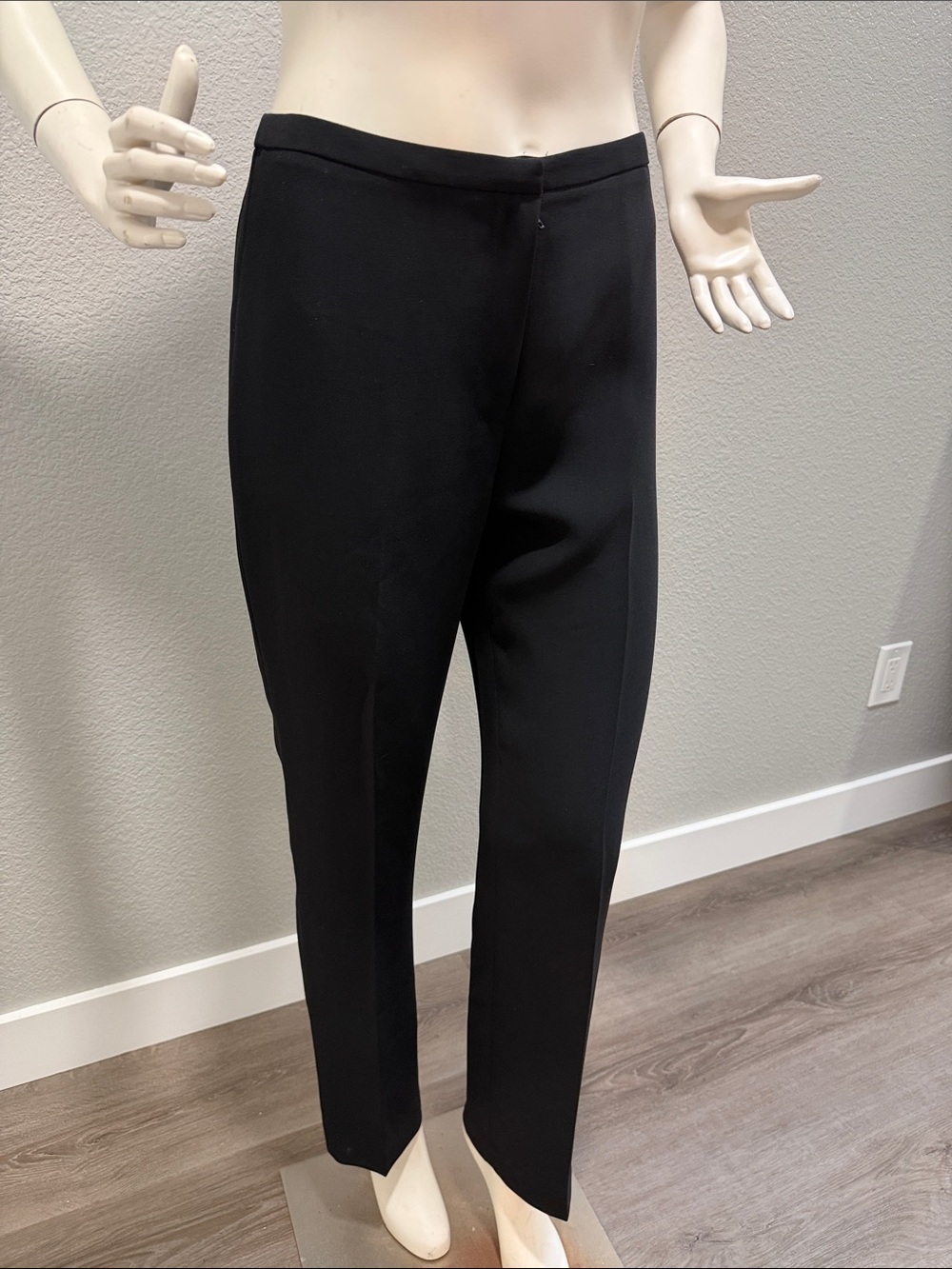 Ann Taylor Black Straight-Leg Dress Trousers